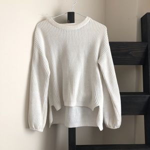 Joe Fresh White Scoop Neck Sweater